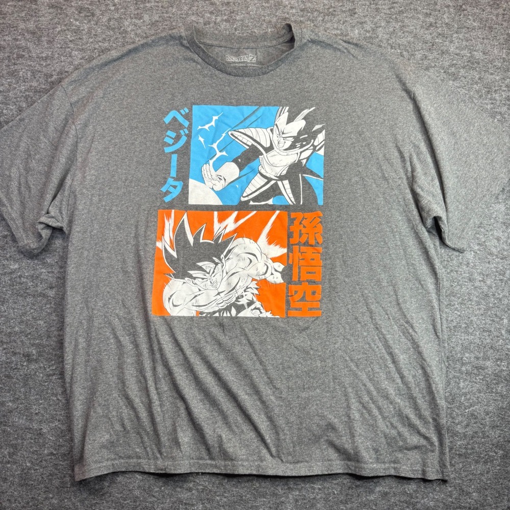 Dragon Ball Z Graphic T-Shirt Mens XXLB Gray Goku‎ Vegeta Anime Tee